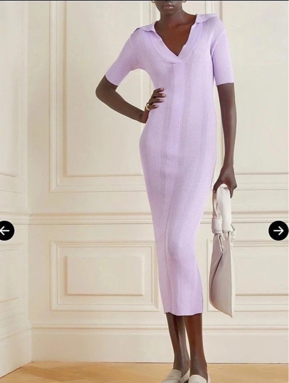 REMAIN BIRGER CHRISTENSEN Joy Ribbed-Knit Midi Dress - XS
